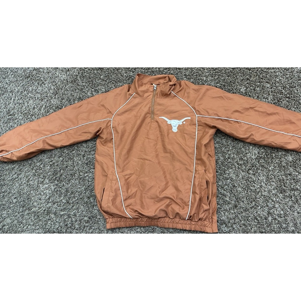 Vintage Texas Longhorns 58 Sports 1/4 Zip Pullover Back Hit Adult Sz Small